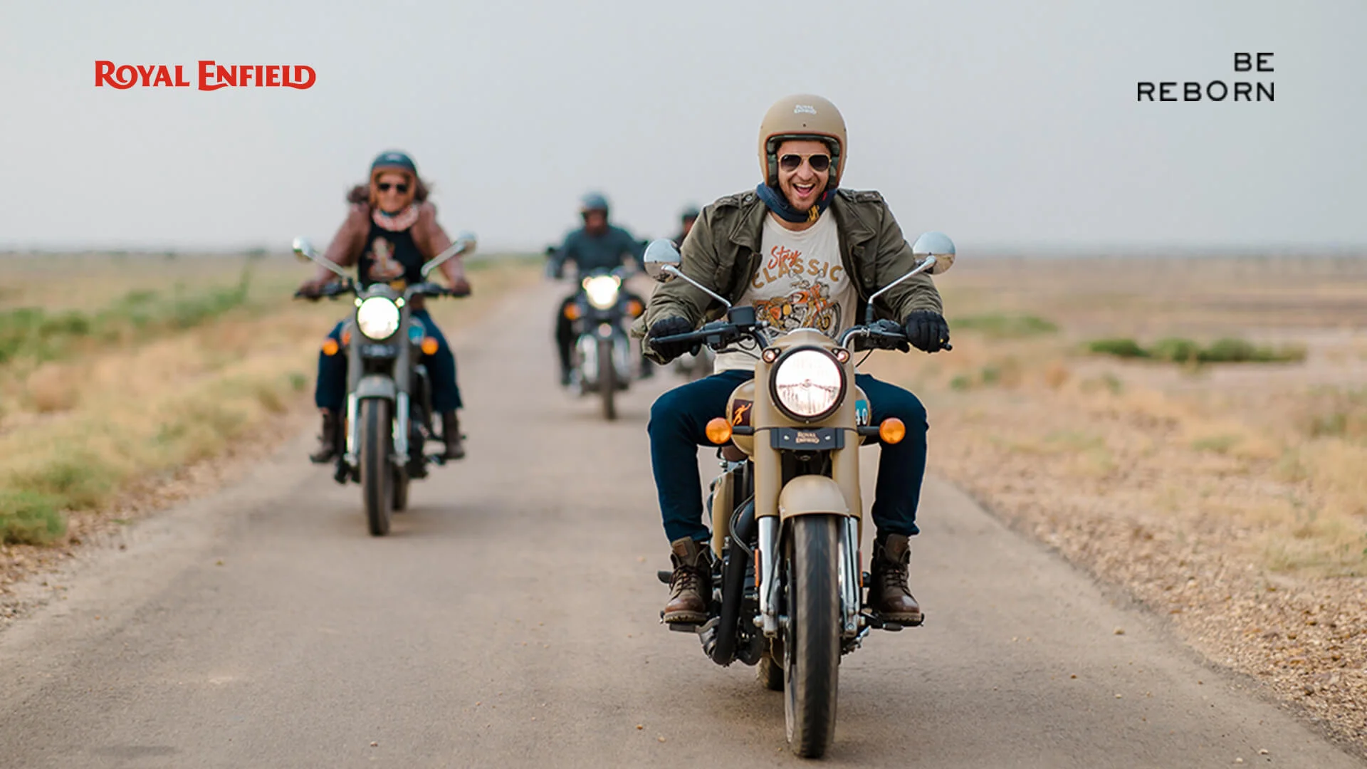 Royal Enfield Classic 350 on a rural road, showing timeless styling and everyday rideability.